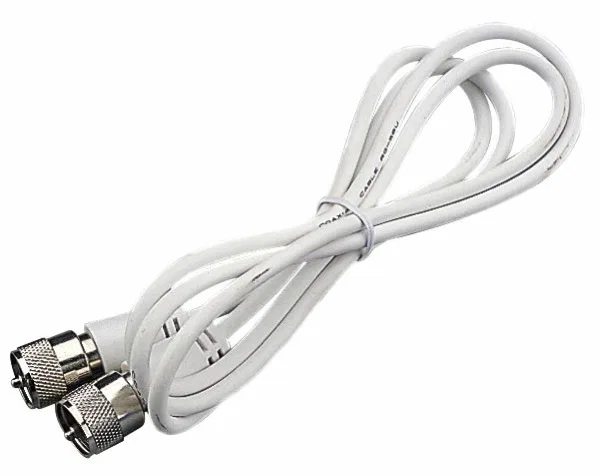 329804-1 – SEA DOG Coaxial Cable, RG-58U Nickel Plated Brass PL-259 Fitting 10 Foot Length White